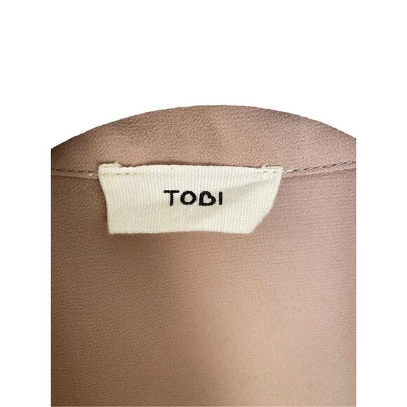 Tobi women’s open drape, front blouse, longsleeve Crossbody shirt, size small - Picture 5 of 5